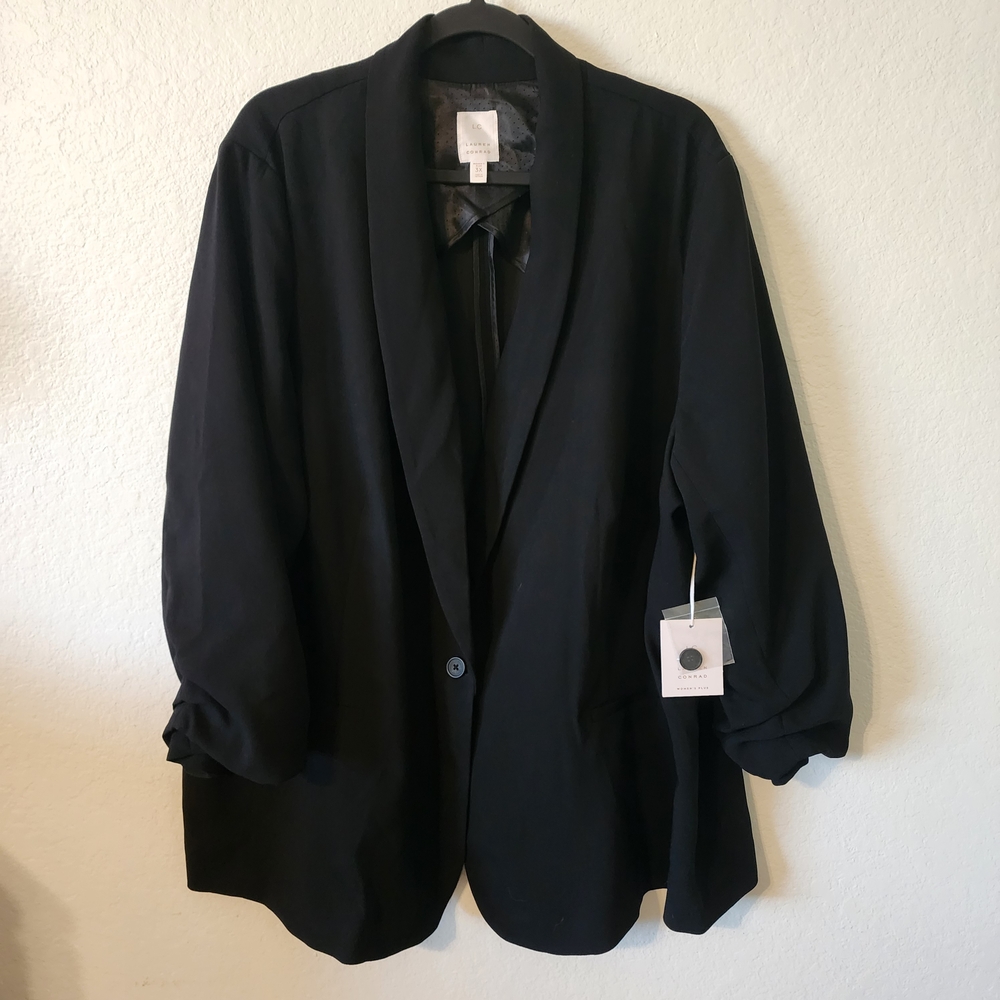 LC Lauren Conrad Elegant Black Suit Jacket